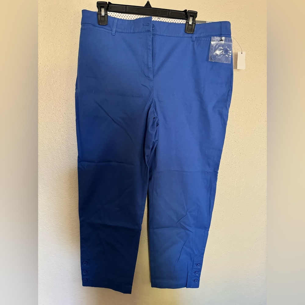 *NWT* Talbots Royal Blue Slim Leg Crop Pants